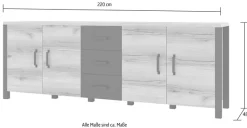 Home affaire Sideboard »Olin« Breite 220cm