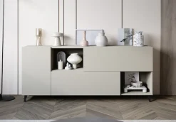 Home affaire Sideboard »Phuket, Kommode mit 1 Tür, 2 Klappen und offenen Fächern« 1 Stk. tlg. 180 cm breit, modernes Design mit viel Stauraum
