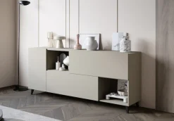 Home affaire Sideboard »Phuket, Kommode mit 1 Tür, 2 Klappen und offenen Fächern« 1 Stk. tlg. 180 cm breit, modernes Design mit viel Stauraum