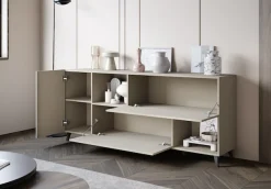 Home affaire Sideboard »Phuket, Kommode mit 1 Tür, 2 Klappen und offenen Fächern« 1 Stk. tlg. 180 cm breit, modernes Design mit viel Stauraum