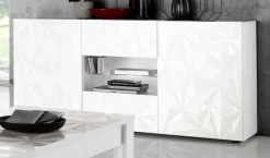 Home affaire Sideboard »Prisma Breite 181, Kommode 2 Türen, 2 Schubkästen, Anrichte« Front mit elegantem Siebdruck, grifflos, viel Stauraum