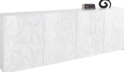 Home affaire Sideboard »Prisma Breite 241, Kommode 4 Türen, Anrichte« Front mit elegantem Siebdruck, grifflos, viel Stauraum