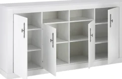 Home affaire Sideboard »RAVENNA« im romantischen Landhausstil, Griffe aus Metall, Breite 201 cm