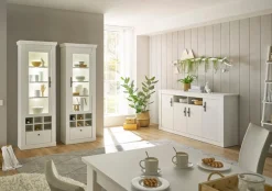 Home affaire Sideboard »RAVENNA« im romantischen Landhausstil, Griffe aus Metall, Breite 201 cm
