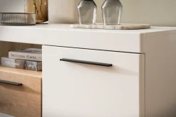 Home affaire Sideboard »Salerno, moderner Schrank, Highboard in Weiß mit Eiche Evoke Dekor« Metallgriffe, ausreichend Stauraum, vielseitig einsetzbar, 205cm breit