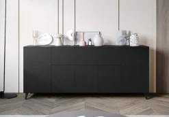 Home affaire Sideboard »SIDEBOARD PHUKET II, Stilvolle, grifflose kommode, Breite 180cm« Mit 5 Türen, 1 Klappe, 7 Fächern und höhenverstellbaren Einlegeböden