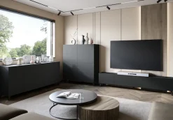 Home affaire Sideboard »SIDEBOARD PHUKET II, Stilvolle, grifflose kommode, Breite 180cm« Mit 5 Türen, 1 Klappe, 7 Fächern und höhenverstellbaren Einlegeböden