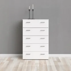 Home affaire Sideboard »Space Kommode, Aufbewahrung, Schubladenschrank« 5 Schubladen, viel Stauraum, Breite 74 cm , Höhe 115 cm