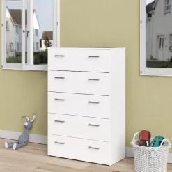 Home affaire Sideboard »Space Kommode, Aufbewahrung, Schubladenschrank« 5 Schubladen, viel Stauraum, Breite 74 cm , Höhe 115 cm