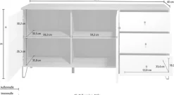 Home affaire Sideboard »Tarragona« Sideboard, 2 Türen, 3 Schubkasten & Soft-Close - (B/T/H) 183/40/76 cm