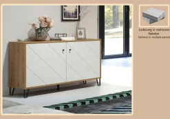 Home affaire Sideboard »Tarragona« Sideboard mit 2 Türen & Soft-Close - (B/T/H) 123/40/76 cm