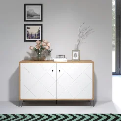 Home affaire Sideboard »Tarragona« Sideboard mit 2 Türen & Soft-Close - (B/T/H) 123/40/76 cm