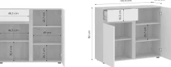 Home affaire Sideboard »TAVERA« Sideboard Breite 100 cm, modern, grifflos, viel Stauraum