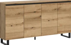Home affaire Sideboard »TOMA, Breite: 160 cm, mit Metall-Kufen-Fuß, 4 Türen, 4 Einlegeböden« Anrichte, Kommode, Schrank, Board, Higboard