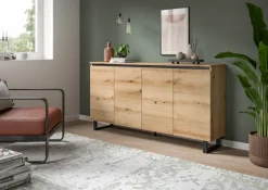 Home affaire Sideboard »TOMA, Breite: 160 cm, mit Metall-Kufen-Fuß, 4 Türen, 4 Einlegeböden« Anrichte, Kommode, Schrank, Board, Higboard