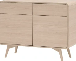 Home affaire Sideboard »Torsby, moderner Schrank, Kommode in Eiche Natur, 108 cm breit« abgerundete Ecken, ausreichend Stauraum, vielseitig einsetzbar