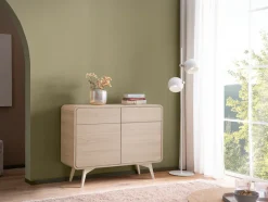 Home affaire Sideboard »Torsby, moderner Schrank, Kommode in Eiche Natur, 108 cm breit« abgerundete Ecken, ausreichend Stauraum, vielseitig einsetzbar