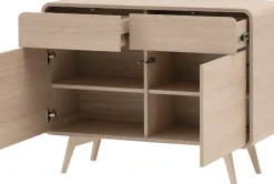 Home affaire Sideboard »Torsby, moderner Schrank, Kommode in Eiche Natur, 108 cm breit« abgerundete Ecken, ausreichend Stauraum, vielseitig einsetzbar