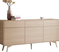 Home affaire Sideboard »Torsby, moderner Schrank, Kommode in Eiche Natur, 180 cm breit« abgerundete Ecken, ausreichend Stauraum, vielseitig einsetzbar