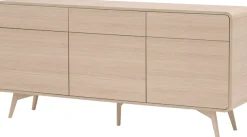 Home affaire Sideboard »Torsby, moderner Schrank, Kommode in Eiche Natur, 180 cm breit« abgerundete Ecken, ausreichend Stauraum, vielseitig einsetzbar