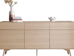 Home affaire Sideboard »Torsby, moderner Schrank, Kommode in Eiche Natur, 180 cm breit« abgerundete Ecken, ausreichend Stauraum, vielseitig einsetzbar