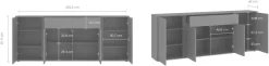 Home affaire Sideboard »VEDDEL« Breite ca.155