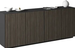 Home affaire Sideboard »Vega Sideboard,Kommode,200 cm« mit 4 Türen,Fronten mitRillen-Optik