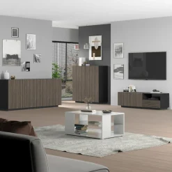Home affaire Sideboard »Vega Sideboard,Kommode,200 cm« mit 4 Türen,Fronten mitRillen-Optik