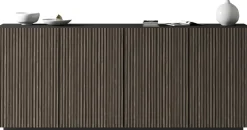 Home affaire Sideboard »Vega Sideboard,Kommode,200 cm« mit 4 Türen,Fronten mitRillen-Optik