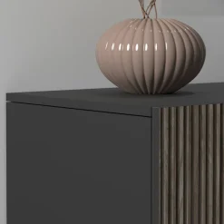 Home affaire Sideboard »Vega Sideboard,Kommode,180 cm« mit 2 Türen und 3 Schubladen,Fronten mit Rillen-Optik