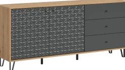 Home affaire Sideboard »VICENZA, Breite 169cm, 2 Türen, 2 Einlegeböden, 4 Fächer, 3 Schubkäste« Kommode, Schrank, Anrichte, Board, Wohnzimmerschrank