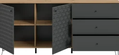Home affaire Sideboard »VICENZA, Breite 169cm, 2 Türen, 2 Einlegeböden, 4 Fächer, 3 Schubkäste« Kommode, Schrank, Anrichte, Board, Wohnzimmerschrank