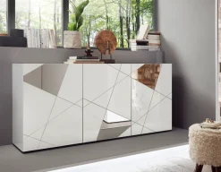 Home affaire Sideboard »Vittoria« Breite 181 cm, Front mit Siebdruck und Spiegel