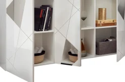 Home affaire Sideboard »Vittoria« Breite 181 cm, Front mit Siebdruck und Spiegel