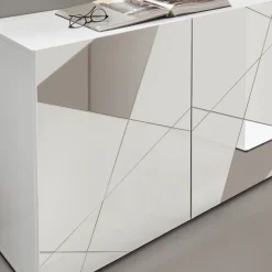 Home affaire Sideboard »Vittoria« Breite 181 cm, Front mit Siebdruck und Spiegel