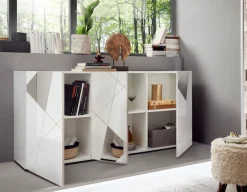 Home affaire Sideboard »Vittoria« Breite 181 cm, Front mit Siebdruck und Spiegel