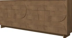 Home affaire Sideboard »Zen, 205 cm breit, 4 Türen, Anrichte, Kommode, Stauraumschrank« Push-to-open, 3D-Fronten, Mercure-Holzstruktur, viel Stauraum