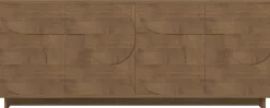 Home affaire Sideboard »Zen, 205 cm breit, 4 Türen, Anrichte, Kommode, Stauraumschrank« Push-to-open, 3D-Fronten, Mercure-Holzstruktur, viel Stauraum