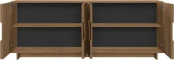 Home affaire Sideboard »Zen, 205 cm breit, 4 Türen, Anrichte, Kommode, Stauraumschrank« Push-to-open, 3D-Fronten, Mercure-Holzstruktur, viel Stauraum