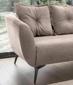 Home affaire 3-Sitzer »Baggio Breite 236 cm, modernes Sofa, hoher Fuß, bequem« schwarze Metallfüße
