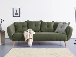 Home affaire 3-Sitzer »Baggio modern und romantisches Design, bequem« Zierkissen inklusive