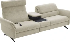 Home affaire 3-Sitzer »Bellaria, inklusive 2x Relaxfunktion motorisch mit Herz-Waage-Beschlag« Zwischenelement mit Tisch, Steckdose & USB-Ladestation