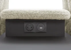 Home affaire 3-Sitzer »Bellaria, inklusive 2x Relaxfunktion motorisch mit Herz-Waage-Beschlag« Zwischenelement mit Tisch, Steckdose & USB-Ladestation