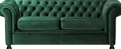 Home affaire 3-Sitzer »BRONNOY Chesterfield Sofa mit aufwendiger Knopfheftung, Breite 193 cm« Sofa mit geschwungenen Armlehnen, Chesterfield-Optik, Glamour