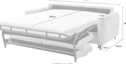 Home affaire 2-Sitzer »Clevina, Dauer-Schlafsofa mit Kaltschaummatratze, Breite 176 cm« Sofa & Bett in einem – kinderleicht ausklappbar & freistellbar im Raum