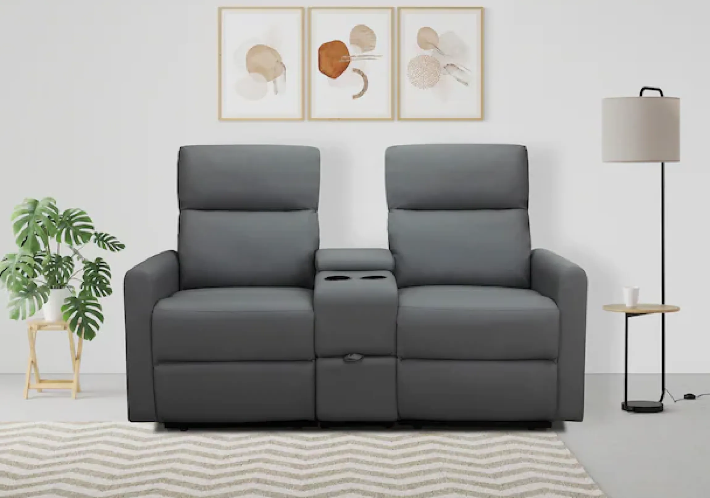 Home affaire 2-Sitzer »Daoulas, 2er-Kinosofa, TV-Sessel, Multimedia-Sofa« Kinosofa mit Relaxfunktion, Getränkehalter und Stauraum