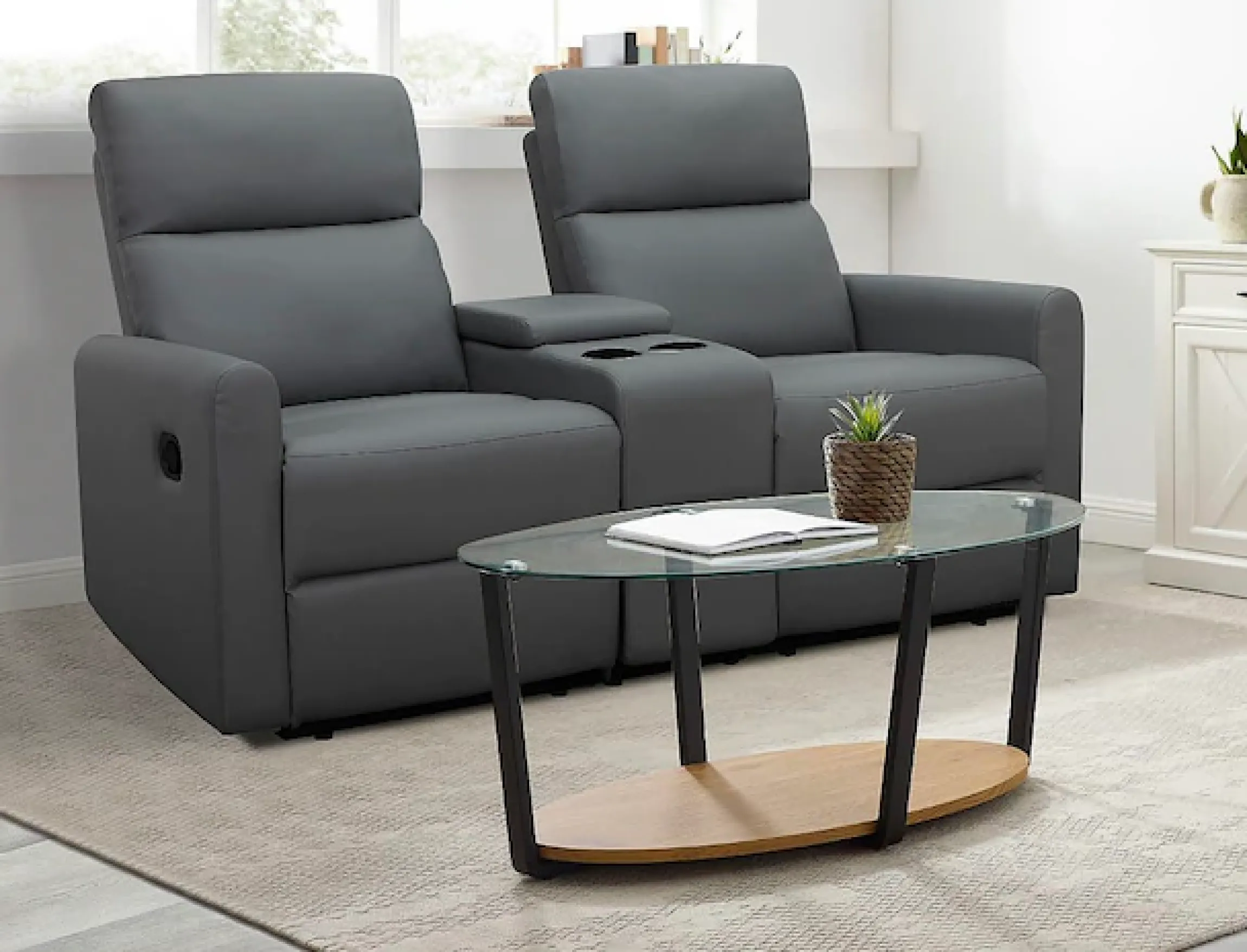 Home affaire 2-Sitzer »Daoulas, 2er-Kinosofa, TV-Sessel, Multimedia-Sofa« Kinosofa mit Relaxfunktion, Getränkehalter und Stauraum