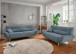Home affaire 2-Sitzer »Drago, komfortable Wellenunterfederung, Breite 173cm, bodenfrei« frei im Raum stellbar, inkl. 1 Zierkissen