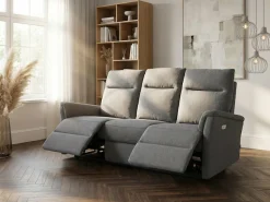Home affaire 3-Sitzer »FINNARA, 3-Sitzer,elelektrische Relaxfunktion in 2 Sitzen, USB A/C« Liegefunktion 105°-135°, Federkern,