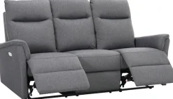Home affaire 3-Sitzer »FINNARA, 3-Sitzer,elelektrische Relaxfunktion in 2 Sitzen, USB A/C« Liegefunktion 105°-135°, Federkern,